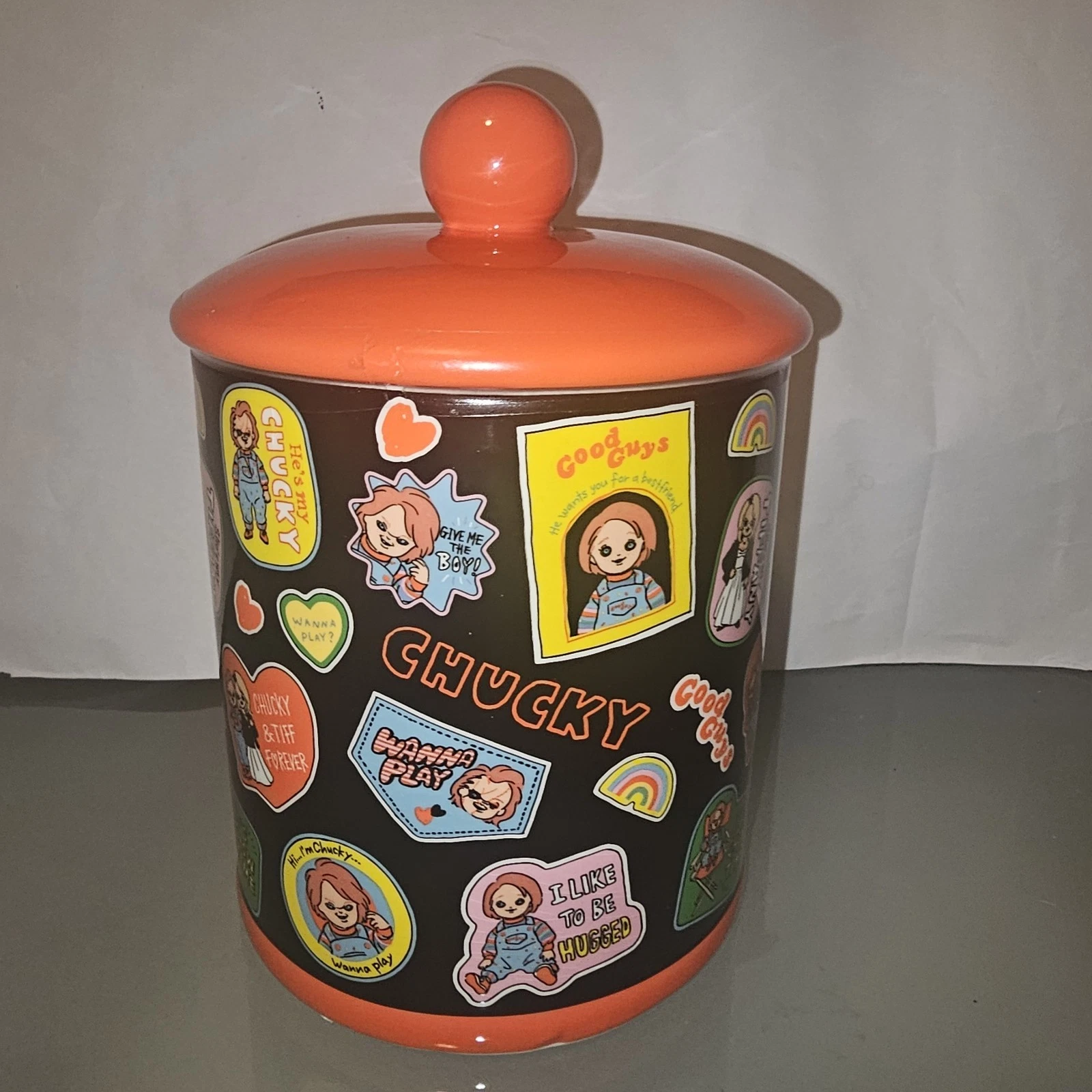 Chucky Good Guys Horror Movie Ceramic Cookie Jar Canister with Lid Kitchen Decor