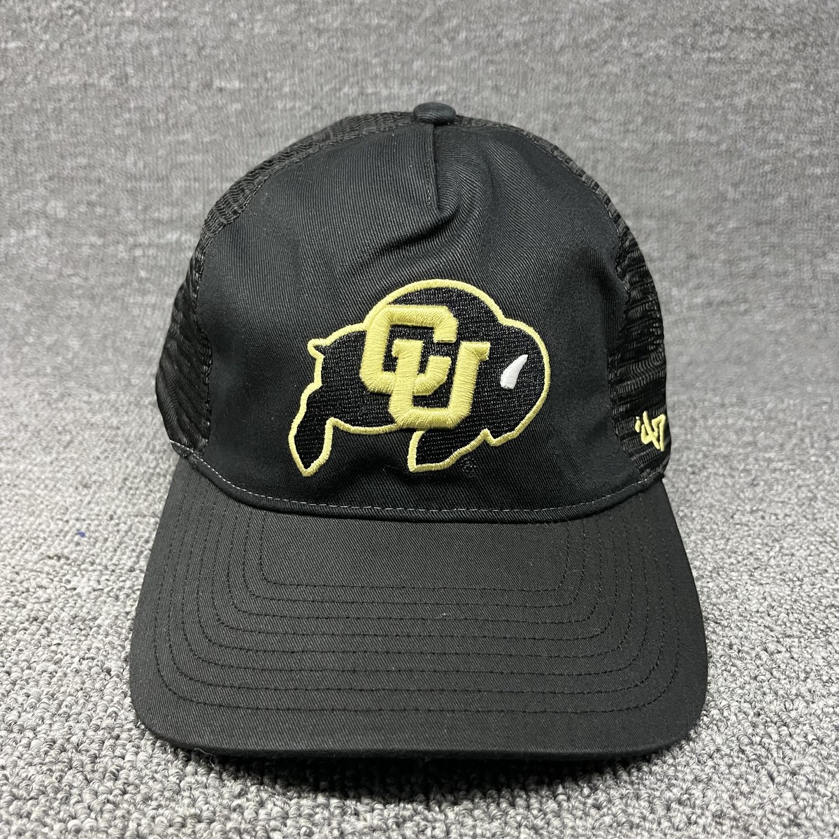 '47 Brand Colorado Buffaloes Trucker Snapback Hat Black Gold CU Logo
