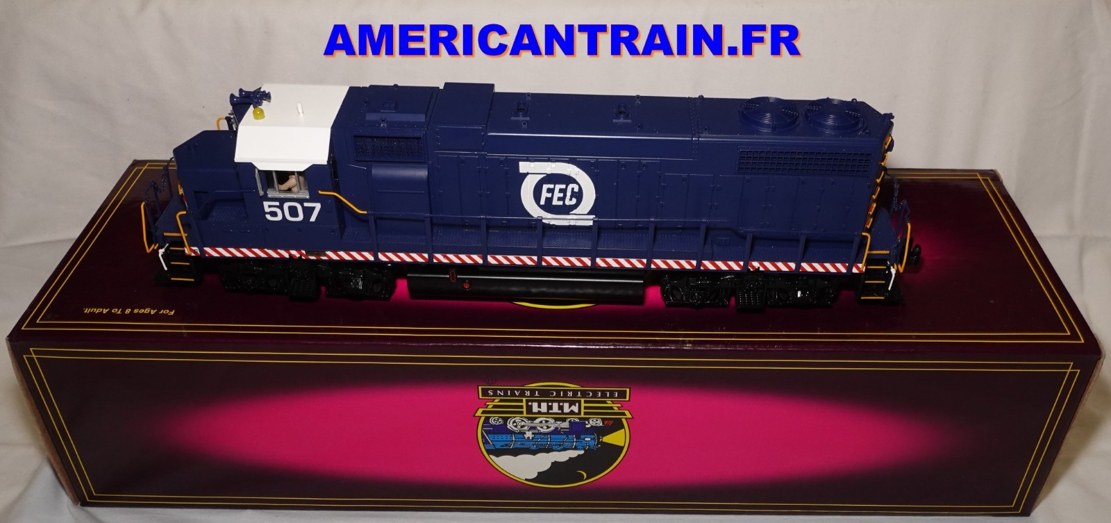 Locomotive GP38-2 Florida East Coast MTH 3 rails échelle O ferroviaire américaine