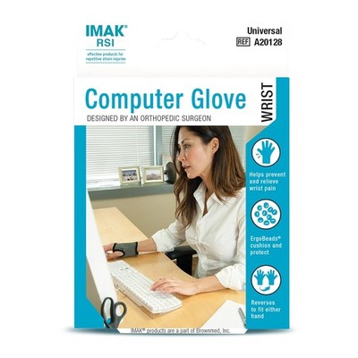 Brownmed IMAK RSI Computer Glove - Wrist Brace for Carpal Tunnel Relief - Compre