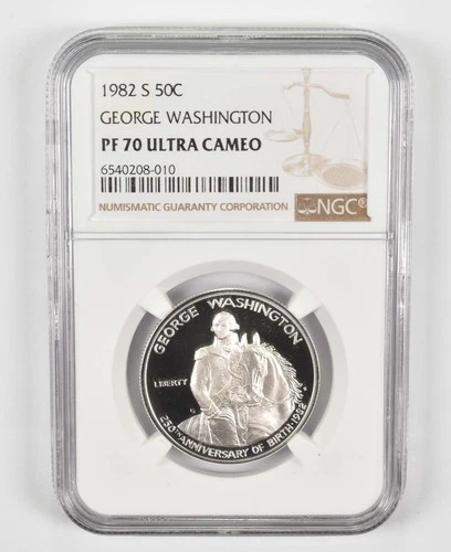 1982-S PF70 George Washington Commemorative Half Dollar NGC Brown Label *3012
