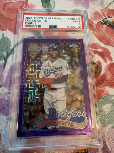 2024 Topps 35th anniv MOOKIE BETTS #T89C-96 PURPLE PSA 9 POP 2 RARE 43/75