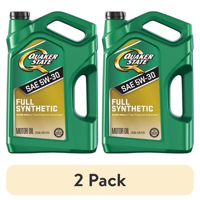 (2 pack) Quaker State Full Synthetic 5W-30 Motor Oil, 5-Quart
