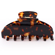 Big Hair Claw Clips for Thick Hair, Tortoise Shell Nonslip Large Black Hair C...