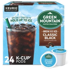 Green Mountain Coffee Roasters Brew Over Ice Classic Black, K-Cups, 24 Count