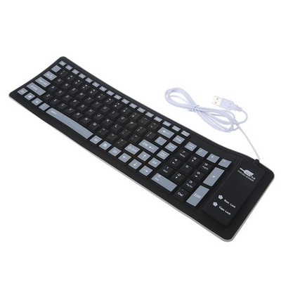  1Pc 103 Key Silicone Keyboard Faltbare Silikontastatur USB Wired Keyboard