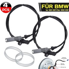 2x Rear Wheel Speed Sensor +ABS Ring For Bmw 1&3 Series E88 E90 E91 34526762466