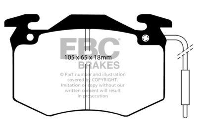 EBC Ultimax Rear Brake Pads for Alpine A310 2.9 (82 > 85)