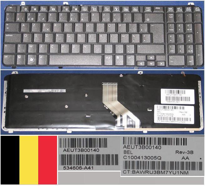 Clavier Azerty Belge HP Pavilion DV6-1000 AEUT3B00140 pièce de rechange interne PC