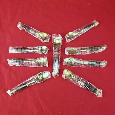 Vintage Lot of Sealed Collectors Brass & Wood Serving Spoon Made in Thailand