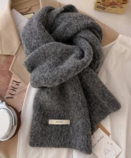 100% cashmere long scarf 160 * 20cm solid color knitted warm scarf