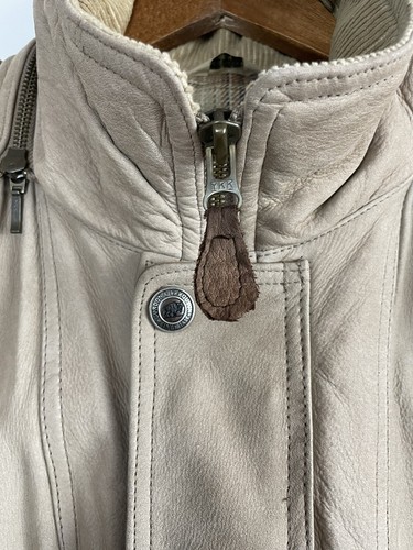 GORDON & FERGUSON 1871- Vtg Men Sz L Cow Skin Leather Hunter Jacket Coat Hooded - Picture 4 of 19