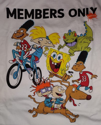 Nickelodeon Members Only T-shirt 2XL Men's Spongebob & Rugrats NWOT