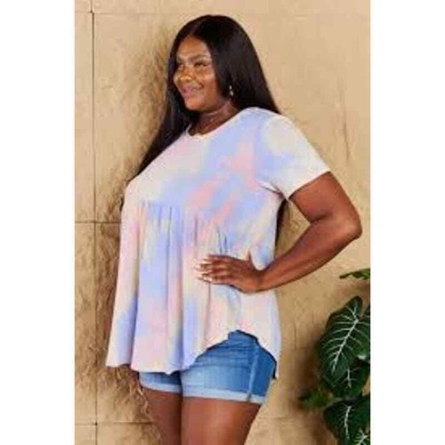 Full Size Tie Dye Baby Doll Top by Heimish | Size Medium - Picture 2 of 3