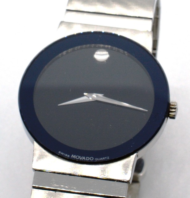 movado classic museum stainless steel watch
