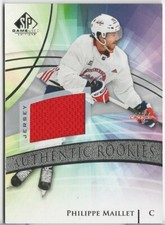 2020-21 SPGU Base Silver Rookies Jersey Philippe Maillet #187 Capitals