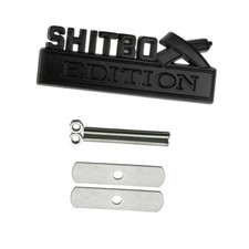 1x Insignia emblema parrilla delantera coche metal edición shitbox negra para F150 F250 Sierra