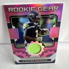 2021 Panini Prizm NFL Dwayne Eskridge Rookie Gear Pink Patch Card Seahawks RG-19