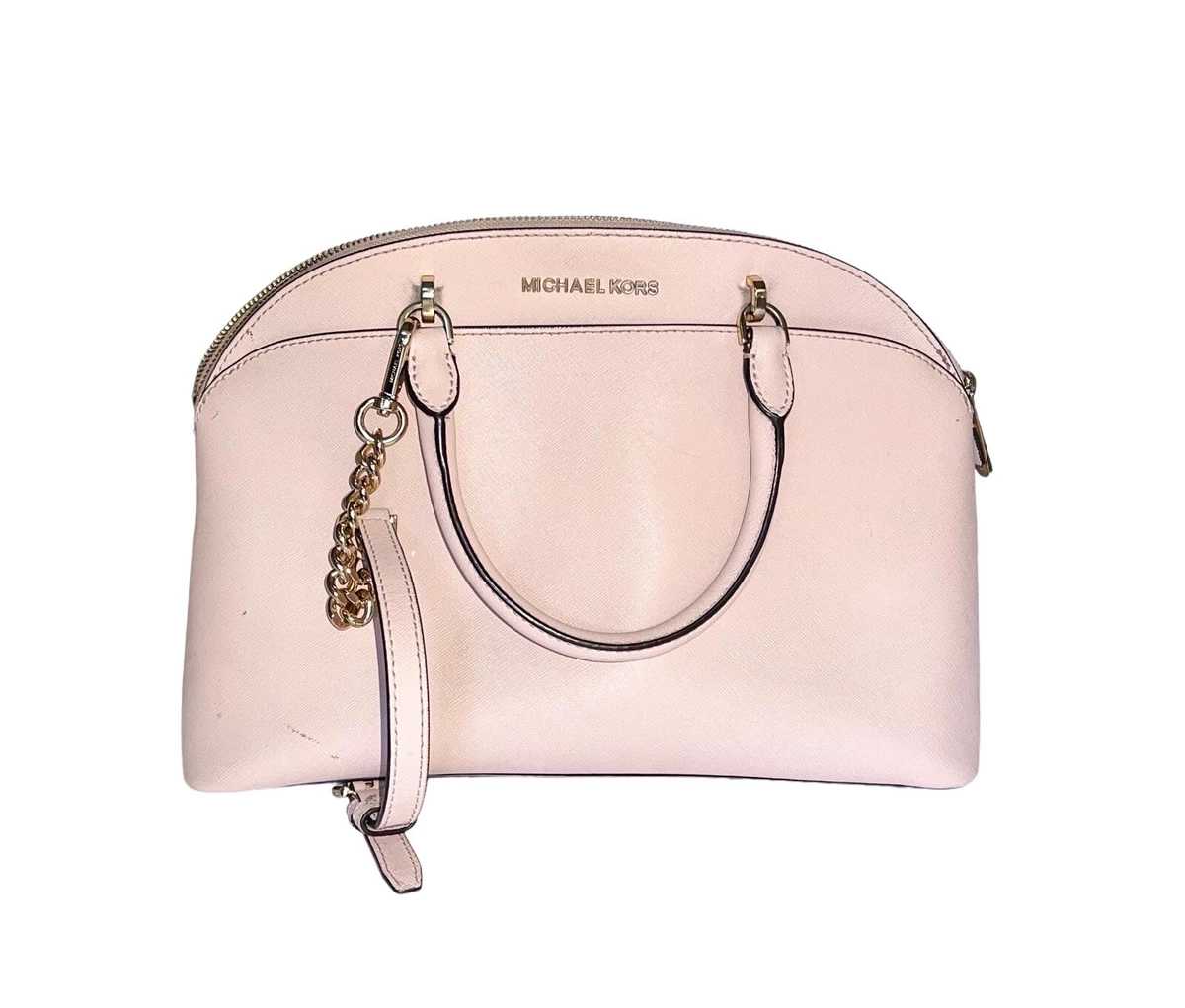 Michael Kors Emmy Saffiano Leather Medium Crossbody Bag (powder blush)  35S9GTVC2L-424 - AllGlitters