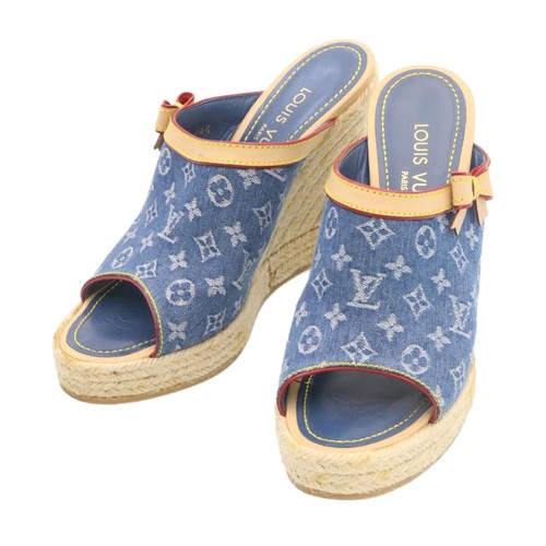 LOUIS VUITTON Monogram Denim Sandals 