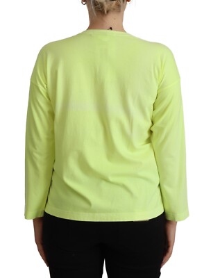 COMME DES GARCONS Top T-shirt Yellow Cotton Long Sleeve V-Neck