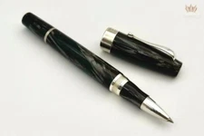 MONTEGRAPPA CLASSICA CHARCOAL WITH SILVER TRIM ROLLER BALL PEN DISCONTINUED !!