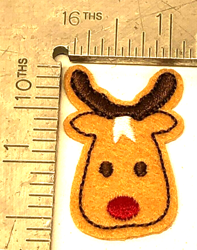 Patch Sew On Iron On Embroidered Clothing Hats Jackets Coat Reindeer NEW A269 - Picture 3 of 3