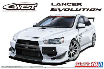 1:24 Maßstab Aoshima Mitsubishi C-WEST CZ4A Lancer Evolution X Modellbausatz