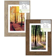 6x4 Wood Picture Frame A6 Photo Wooden Glass Brown Ash Wedding Birthday Gift