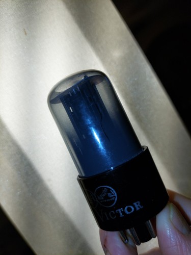 TV7D/U RE-Tested Good Bal 1.7%, 1949 RCA 6SN7GT SMOKED Oval Mica Tube - Picture 12 of 21