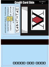 Hunter X Hunter License Credit Card Smart Sticker Skin Small Chips Bank Debit