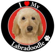 I love my Labradoodle Magnet For use on vehicle, frig, locker, file cabinet tan