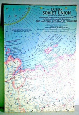 Map Eastern Soviet Union Nat Geo Map 1967
