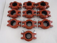 (LOT OF 10) VICTAULIC 1 1/4" V-Z05 / 42.2 VGS  FIRE LOCK RIGID COUPLING