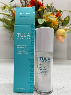TULA 24-7 Ultra Hydration Triple-Hydra Complex Day & Night Serum NIB 1 oz