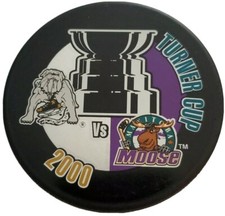 2000 TURNER CUP PLAYOFFS LONG BEACH ICE DOGS VS MANITOBA MOOSE IHL PUCK 🇸🇰 