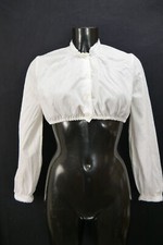 Size 38 dirndl blouse white blouse for dirndl herring cotton with lace B11526
