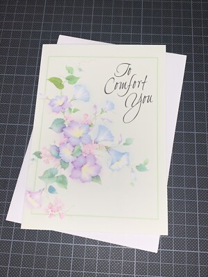 Hallmark Sympathy Card: Floral Many Comfort Thoughts To Your Family At This Time