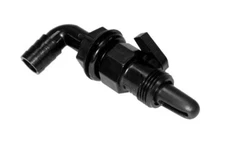 T-H Marine AHV90DP Aerator Spray Head 90° Screw On Valve w/Shut Off, 3/4", Black