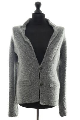 Drykorn Herren Cardigan Strickjacke S grau Blazer Knopf Grobstrick