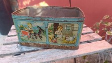 Scatola In Latta Lievito Bertolini Anni 50 Vintage Epoca Senza Coperchio