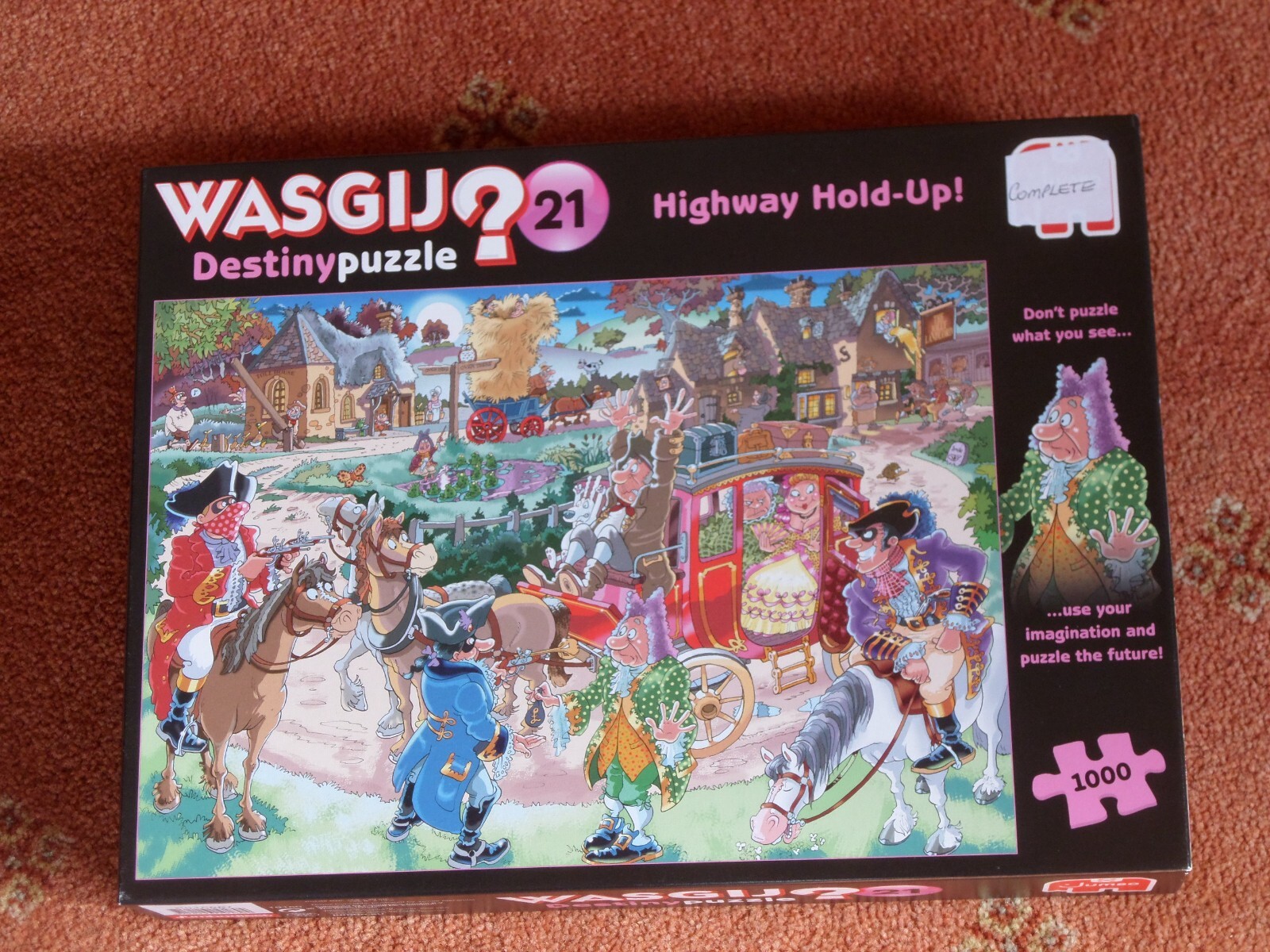2 WASGIJ 1000 PUZZLES 'HIGHWAY HOLD-UP'/'CAFE TO LATTE' VGC