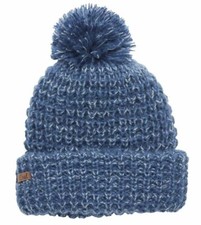 Coal Headwear THE KATE Womens Waffle Knit Cuffed Pom Beanie Dusty Navy NEW