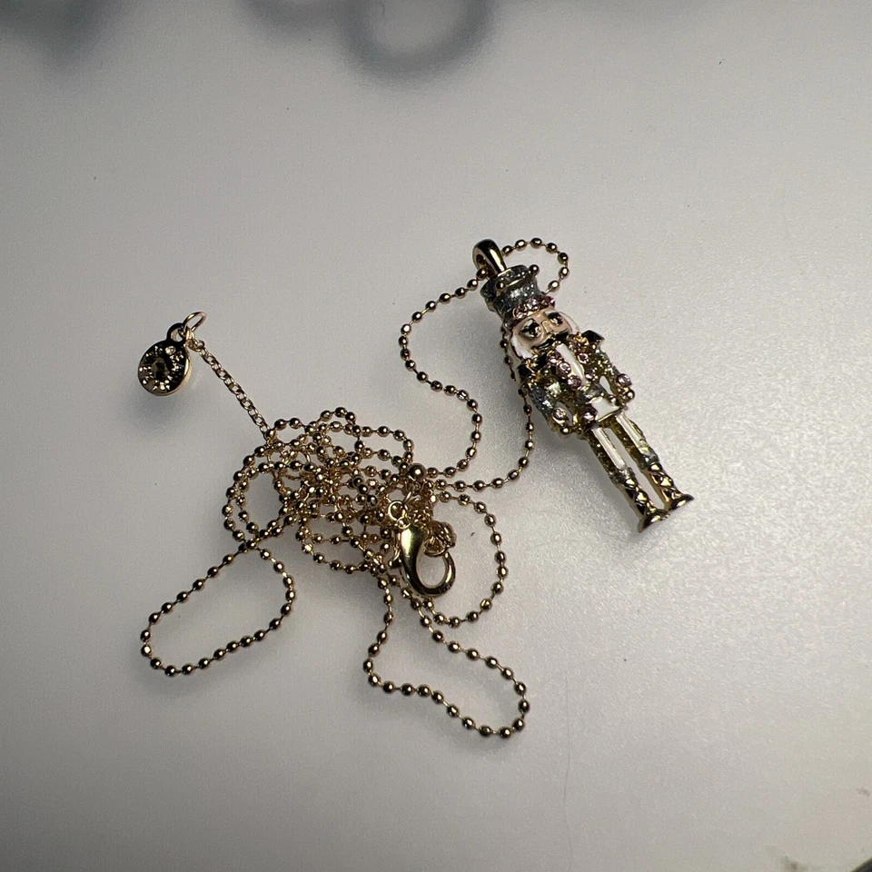 Collar Baublebar Ballet Buddy Cascanueces Cristales Rosa Tono Dorado NAVIDAD NUEVO Foto 2 de 4