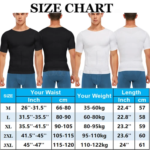 Para hombre Adelgazante Body Modelador Corrector de Postura Abdomen Compresión Camisa Chaleco Prendas para el torso - Imagen 2 de 46
