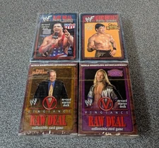 4X RAW DEAL Sealed Card Decks WWE WWF Vengeance Fully Loaded CCG