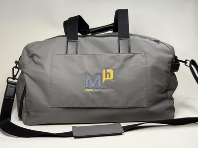 Away Gray Nylon Duffel Bag Travel Gym Men's Soft Case Shoe Compartment Strap