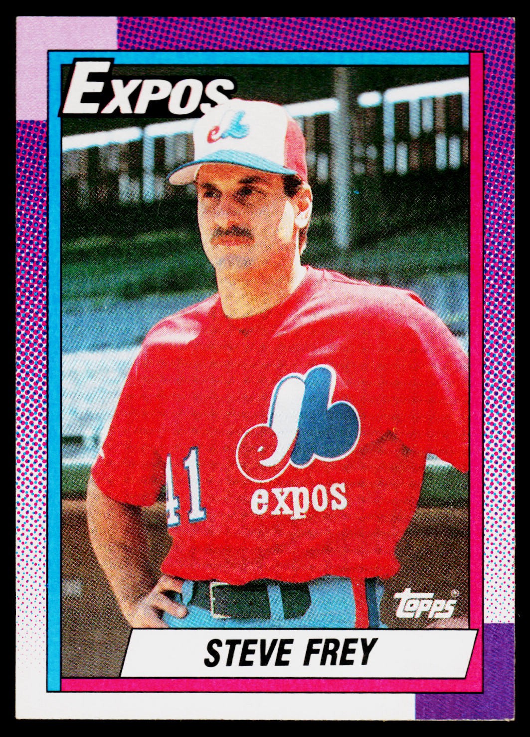 Steve Frey, 1990 Topps, #91, Montreal Expos, RC