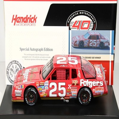 KEN SCHRADER 1988 AUTOGRAPHED #25 TALLADEGA 1ST WIN FOLGERS CHEV /120 MADE XRARE