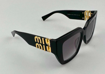 Miu Glimpse sunglasses (used only once) Miu Miu Acetate Oval Glimpse Sunglasses SMU11W Black 1864658  main image 4